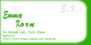 emma korn business card